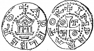 Денарий, Германия, Верхняя Лотарингия, Adalbero II (984-1005), м.д. Metz, Dbg. 11