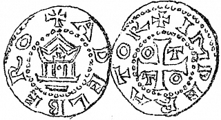 Денарий, Германия, Верхняя Лотарингия, Adalbero II (984-1005), м.д. Metz, Dbg. 11