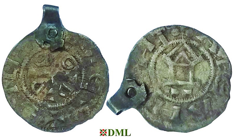 Денарий, Германия, Саксония, Otto III (983-1002), м.д. Goslar, type OAP