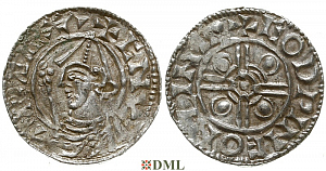 Денарий, Англия, Cnut (1016-1035), м.д. Lincoln, монетарий Godwine, North 787