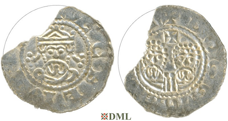 Денарий, Германия, Нижняя Лотарингия, Gf. Egbert II (1068-1090), м.д. Dokkum, Ilisch 2000, 22.5