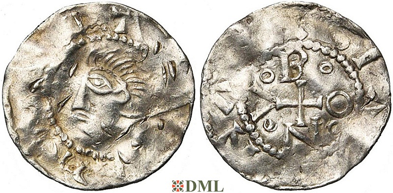 Денарий, Германия, Нижняя Лотарингия, Heinrich II (1002-1024), м.д. Deventer, Ilisch 2000, 1.9