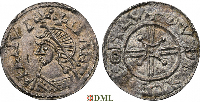 Денарий, Дания, Hardeknut (1035-1042), м.д. Lund, Hbg. 20