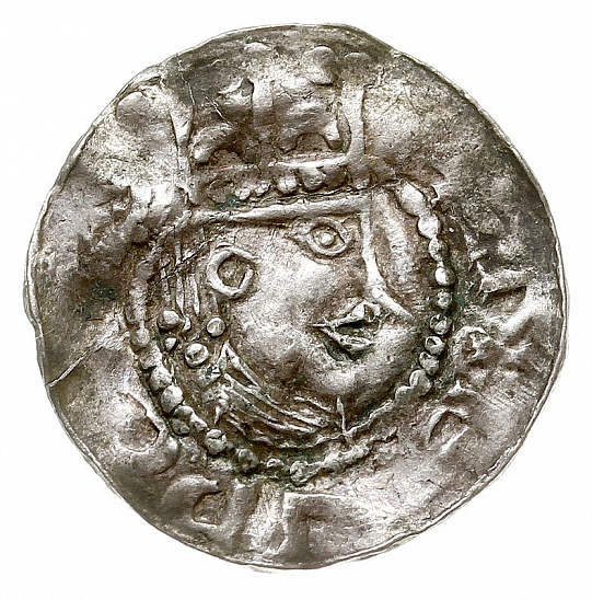Денарий, Германия, Швабия, Heinrich II (1002-1024), м.д. Esslingen, Dbg. 951