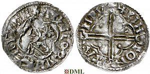 Денарий, Англия, Cnut (1016-1035), м.д. Tamworth, монетарий Wine, North 781