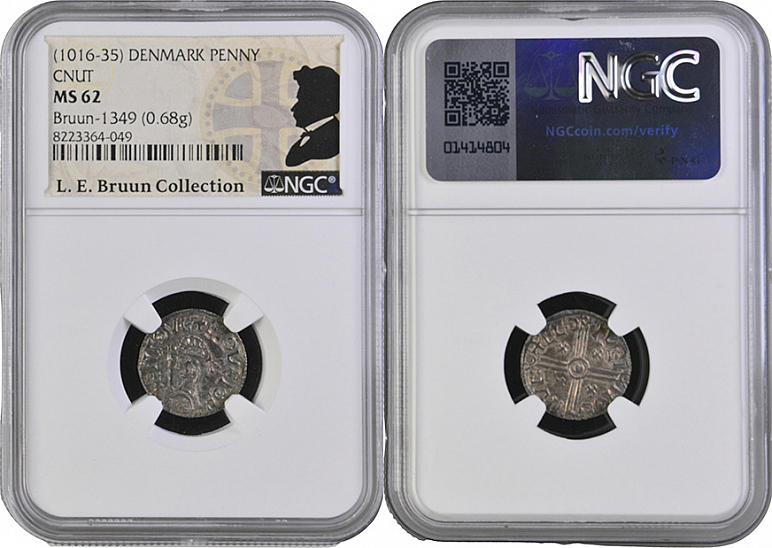Денарий, Дания, Knut (1018-1035), м.д. Viborg, Hbg. 51