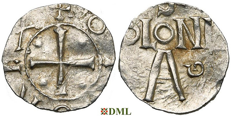 Денарий, Германия, Нижняя Лотарингия, Otto III (983-1002), м.д. Koln, Dbg. 331