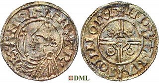 Денарий, Англия, Cnut (1016-1035), м.д. Norwich, монетарий Hwateman, North 787