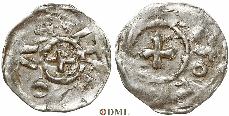 Денарий, Германия, Швабия, Hg. Otto I (973-982) и K. Otto II (973-983), м.д. Zurich, Dbg. 902