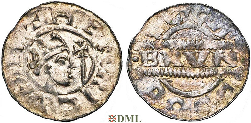 Денарий, Германия, Нижняя Лотарингия, Bruno III (1050-1057), м.д. Dokkum, Ilisch 2000, 21.19
