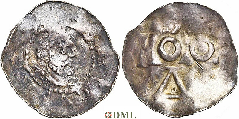 Денарий, Германия, Нижняя Лотарингия, K. Heinrich II (1014-1024), м.д. Tiel, Ilisch 2000, 8.14