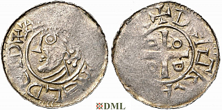 Денарий, Германия, Саксония, Otto III (983-1002), м.д. Goslar, Dbg. 1164