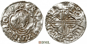 Денарий, Англия, Cnut (1016-1035), м.д. Lincoln, монетарий Godwine, North 781