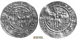 Денарий, Германия, Саксония, Anonymous bishop, м.д. Magdeburg, Dbg. 