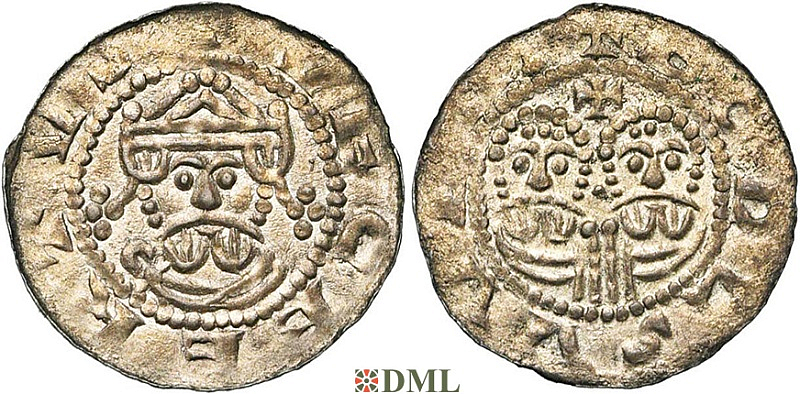 Денарий, Германия, Нижняя Лотарингия, Gf. Egbert II (1068-1090), м.д. Bolsward