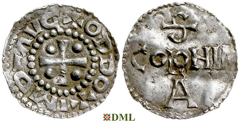 Денарий, Германия, Нижняя Лотарингия, Otto II (973-983), м.д. Koln, Dbg. 334