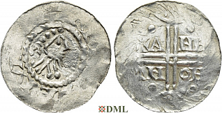 Денарий, Германия, Нижняя Лотарингия, Gf. Hermann (1020-1051), м.д. Emden, Dbg. 772