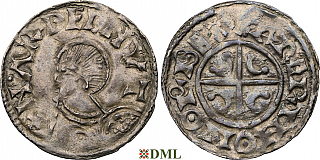 Денарий, Дания, Hardeknut (1035-1042), м.д. Orbaek, Hbg. 42