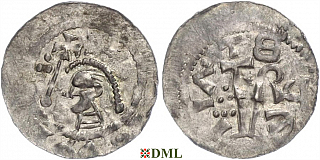 Денарий, Германия, Саксония, Adalbert (1043-1072), м.д. Bremen, Dbg. 1777