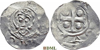 Денарий, Германия, Нижняя Лотарингия, Bernold (1046-1054), м.д. Deventer, Ilisch 2000, 1.13-1.15