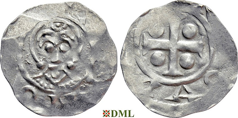 Денарий, Германия, Нижняя Лотарингия, Bernold (1046-1054), м.д. Deventer, Ilisch 2000, 1.13-1.15