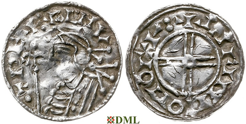 Денарий, Англия, Cnut (1016-1035), м.д. Oxford, монетарий Lifinc, North 790