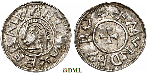 Денарий, Германия, Саксония, Bernward (993-1022), м.д. Mundburg, Dbg. 