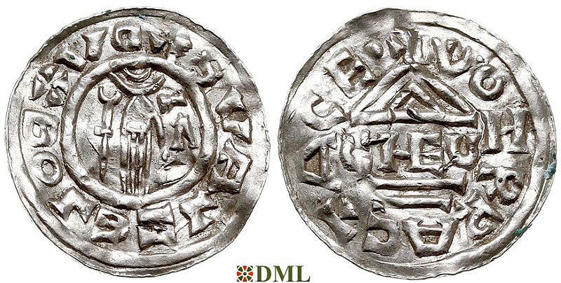Денарий, Чехия, Boleslav II (972/973-999), м.д. Visegrad, Šmerda 1996, 50b