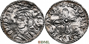 Денарий, Англия, Harold I (1035-1040), м.д. London, монетарий Leofstan, North 802