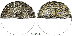 Денарий, Англия, Cnut  (1016-1035), м.д. Gloucester, монетарий Bolla, North 787