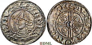 Денарий, Англия, Cnut  (1016-1035), м.д. Romney, монетарий Wulnoth, North 787