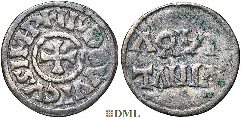 Обол, Каролинги, Louis le Pieux (814-840), м.д. Aquitaine, Depeyrot 51F