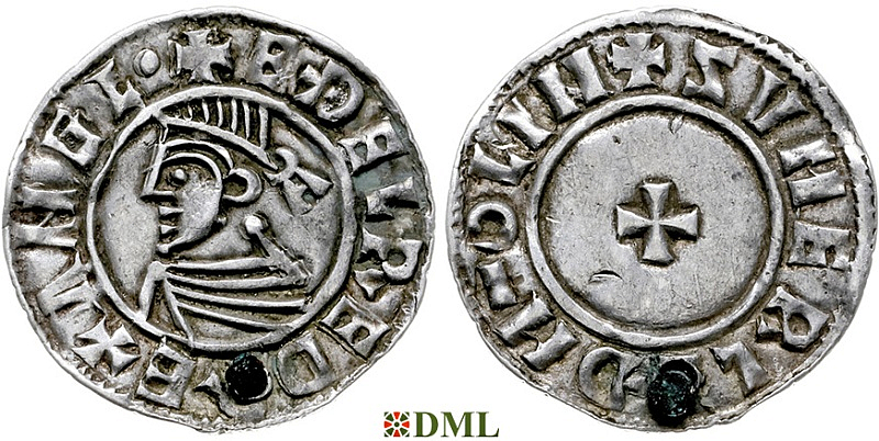 Денарий, Англия, Æthelred II (978-1016), м.д. Lincoln, монетарий Sumerletha, North 777