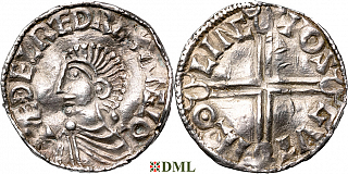Денарий, Англия, Æthelred II (978-1016), м.д. Lincoln, монетарий Osgod, North 774