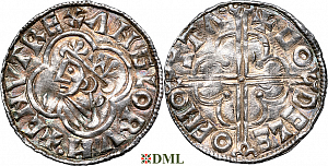 Денарий, Англия, Cnut (1016-1035), м.д. Stamford, монетарий Godleof, North 781