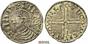 Денарий, Дания, Hardeknut (1035-1042), м.д. Lund, Hbg. 28