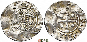 Денарий, Германия, Нижняя Лотарингия, Bernold (1046-1054), м.д. Deventer, Ilisch 2000, 1.12