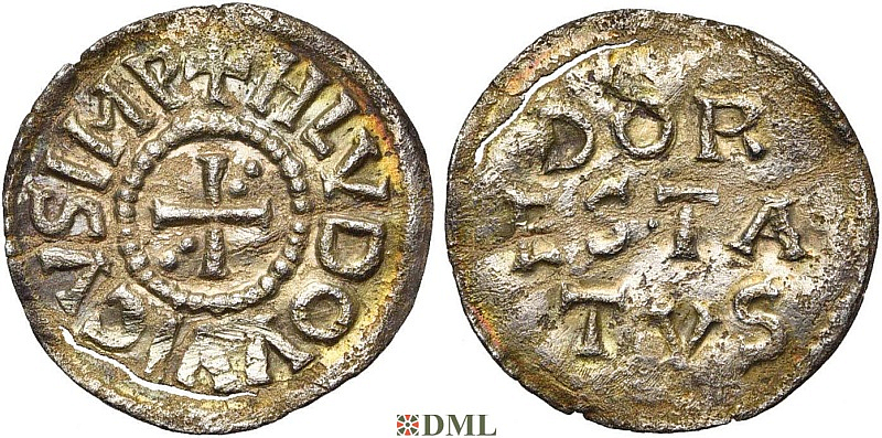 Денарий, Каролинги, Louis le Pieux (814-840), м.д. Dorestad