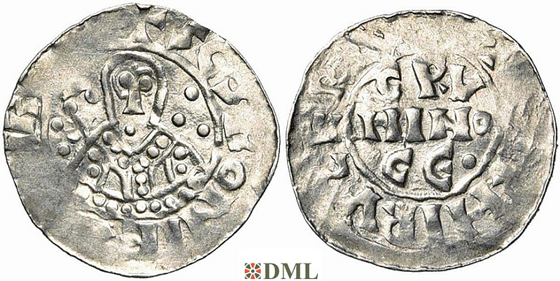 Денарий, Германия, Нижняя Лотарингия, B. Bernold (1040-1054), м.д. Groningen, Ilisch 2000 18.1