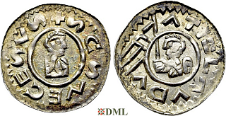 Денарий, Чехия, Богемия, Vratislav II (1061-1092), Šmerda 1996, 158