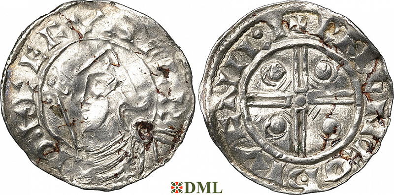 Денарий, Швеция, Anund (Jakob) Olofsson (1022-1050), монетарий -, м.д. Sigtuna, Malmer -