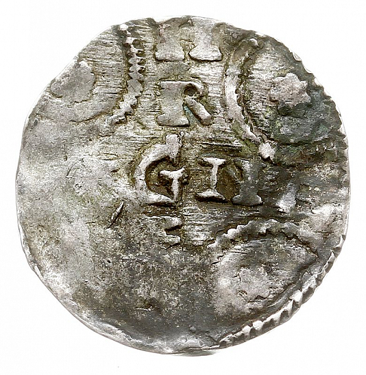 Денарий, Германия, Швабия, Heinrich II (1002-1024), м.д. Strassburg, Dbg. 915
