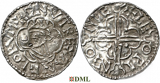 Денарий, Англия, Cnut (1016-1035), м.д. Chester, монетарий Leofpine, North 781