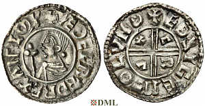 Денарий, Англия, Æthelred II (978-1016), м.д. London, монетарий Eadsige, North 770