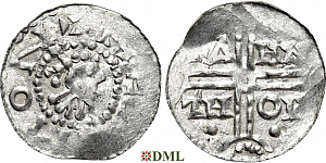 Денарий, Германия, Нижняя Лотарингия, Hermann von Kalvelage (1020-1051), м.д. Emden, Dbg. 773