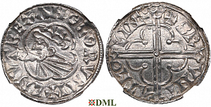 Денарий, Англия, Cnut (1016-1035), м.д. Lincoln, монетарий Bruntat, North 781