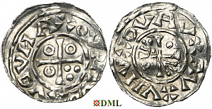 Денарий, Чехия, Boleslav III (999-1002, 1003), м.д. Prague, Šmerda 1996, 80b