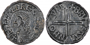 Денарий, Англия, Æthelred II (978-1016), м.д. London, монетарий Brunstan, North 774