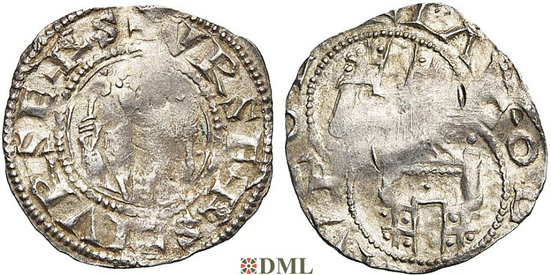 Денарий, Германия, Нижняя Лотарингия, Konrad II (1027-1039), Hermann II (1036-1056), м.д. Koln, Dbg. 389