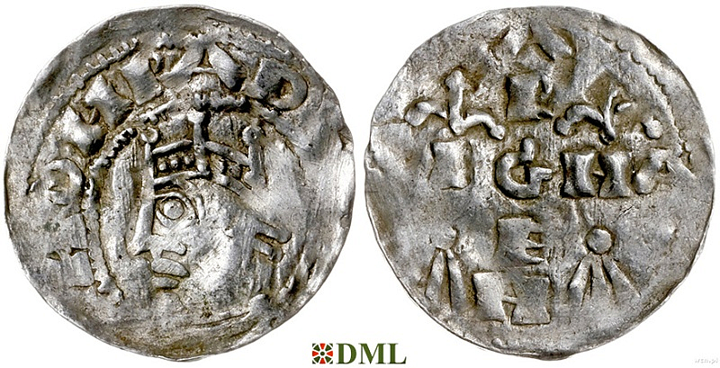 Денарий, Германия, Швабия, Konrad II (1024-1039), м.д. Strassburg, Dbg. 921